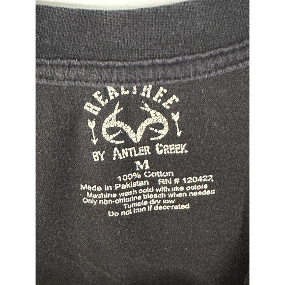 Realtree Xtra Men's Long Sleeve T-Shirt Size Medium Black Yellow Metal - Picture 4 of 10